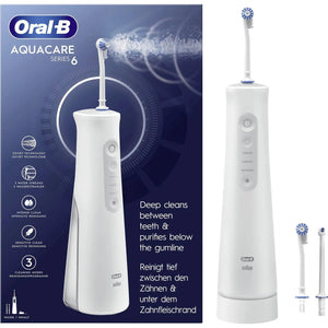 B-Ware Oral B Munddusche Zahnreiniger Aquacare 6 Oxyjet Weiß Wasserstrahl Zahnspange65