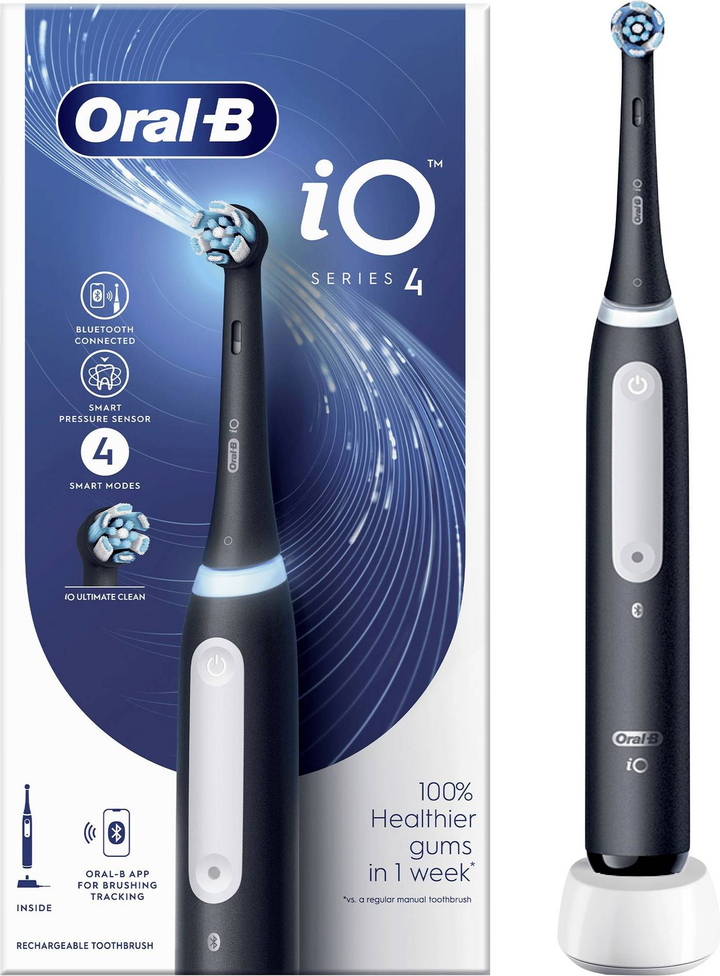 Oral B I O Series 4 Black Solo Series 4 Elektrische Zahnbürste Schwarz Munddusche B-Ware