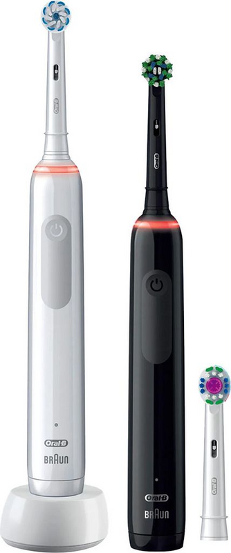 Oral B Pro 3 3900 Elektrische Zahnbürste 2 St. Duopack Black White Edition Jas22 B-Ware - 8006540760765
