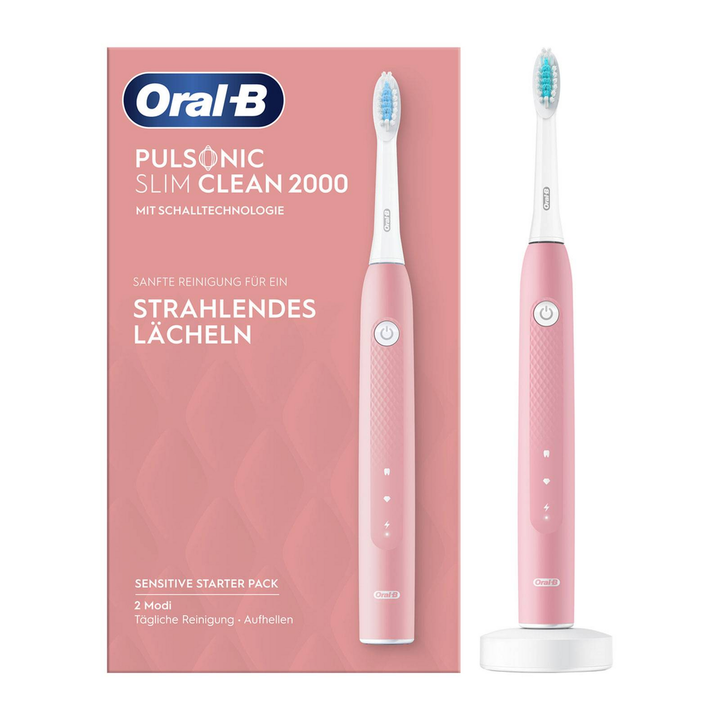 Oral B Pulsonic Slim Clean 2000 Elektrische Zahnbürsten Schallzahnbürsten Pink   B-Ware