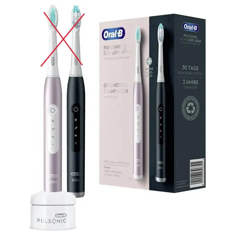 B-Ware Oral B Elektrische Zahnbürste Schall Pulsonic Slim Luxe 2er Set Siehe Text/Foto - 4210201396345