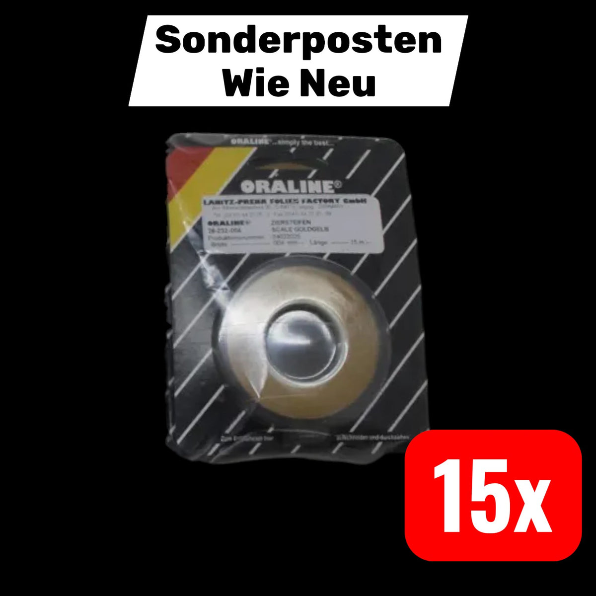 Oracover Zierstreifen Streifen Oraline Folie 26-232-004 15mx4mm Scale 15 STÜCK - 4041909143203