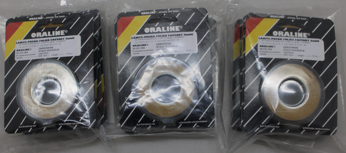 Oracover Zierstreifen Streifen Oraline Folie 26-232-004 15mx4mm Scale 15 STÜCK - 4041909143203