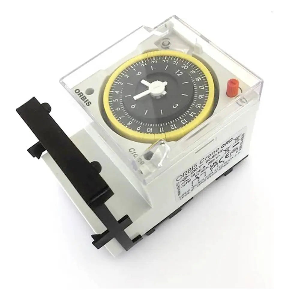 Minuterie Orbis Crono Qrd 230 V de qualité B, montage en surface, panneau de commande sur rail DIN, analogique 250 V/CA