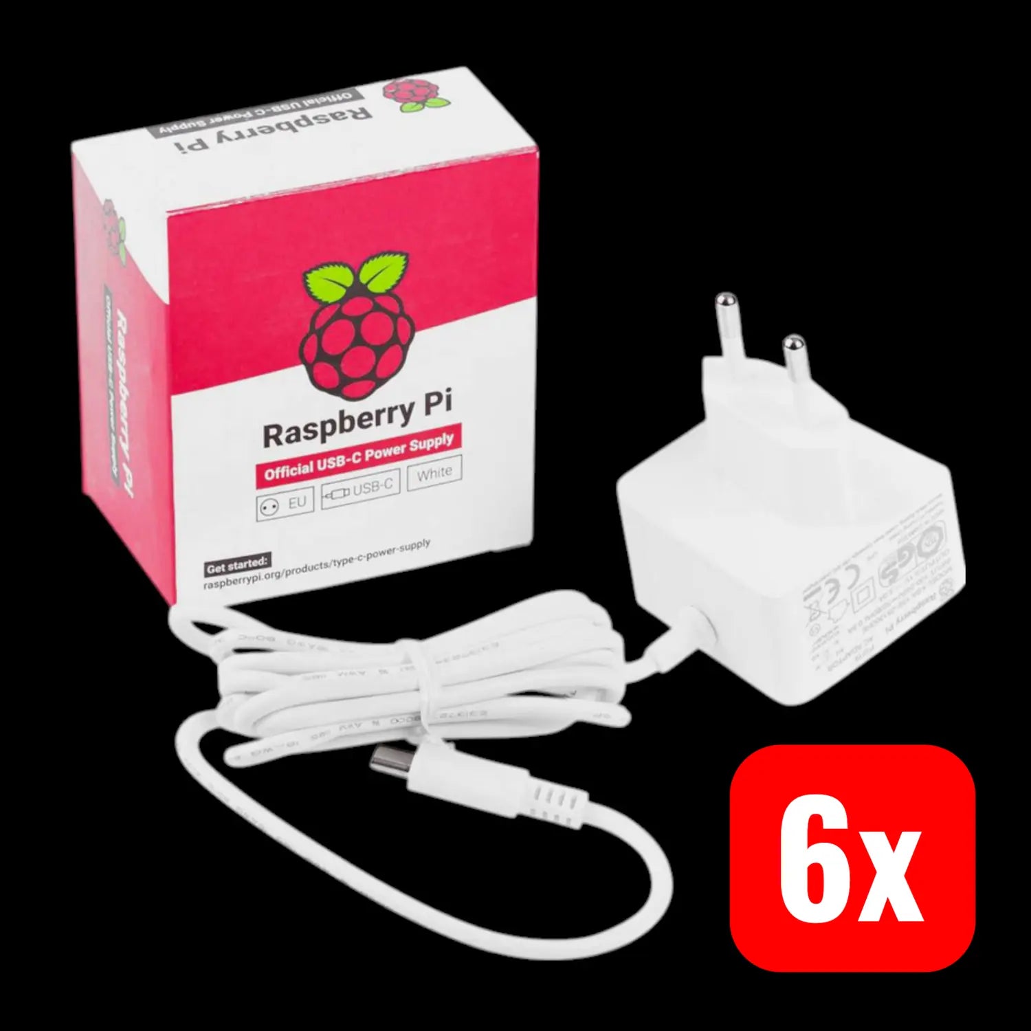 B-Ware Raspberry Pi Rb Netzteil5 W Steckernetzteil Festspannung Netzteil 6 Stück - 5056561803401