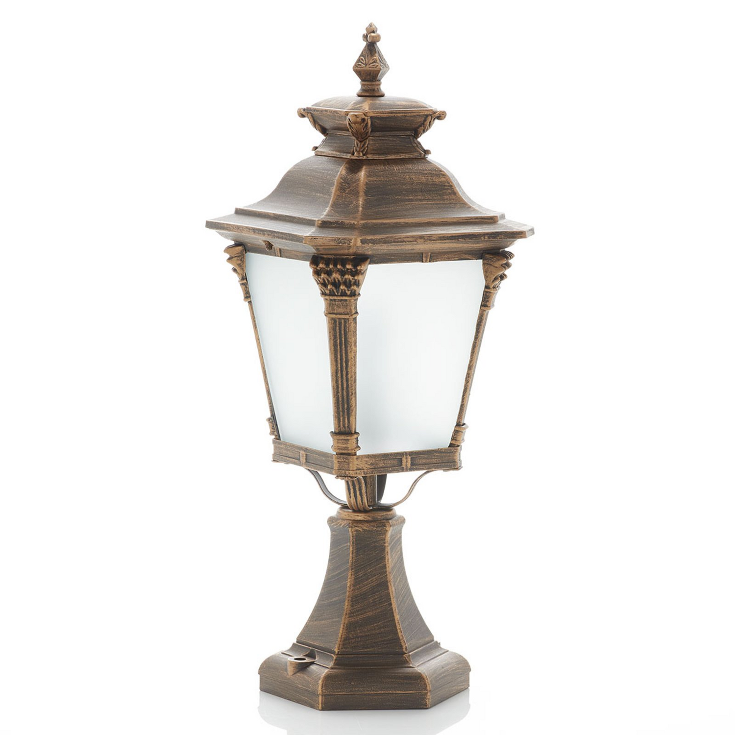 Orion Sockelleuchte Außenleuchte Aiko Weiß Satiniert Patinaoptik E27 Aluminium B-Ware - 9003090224739