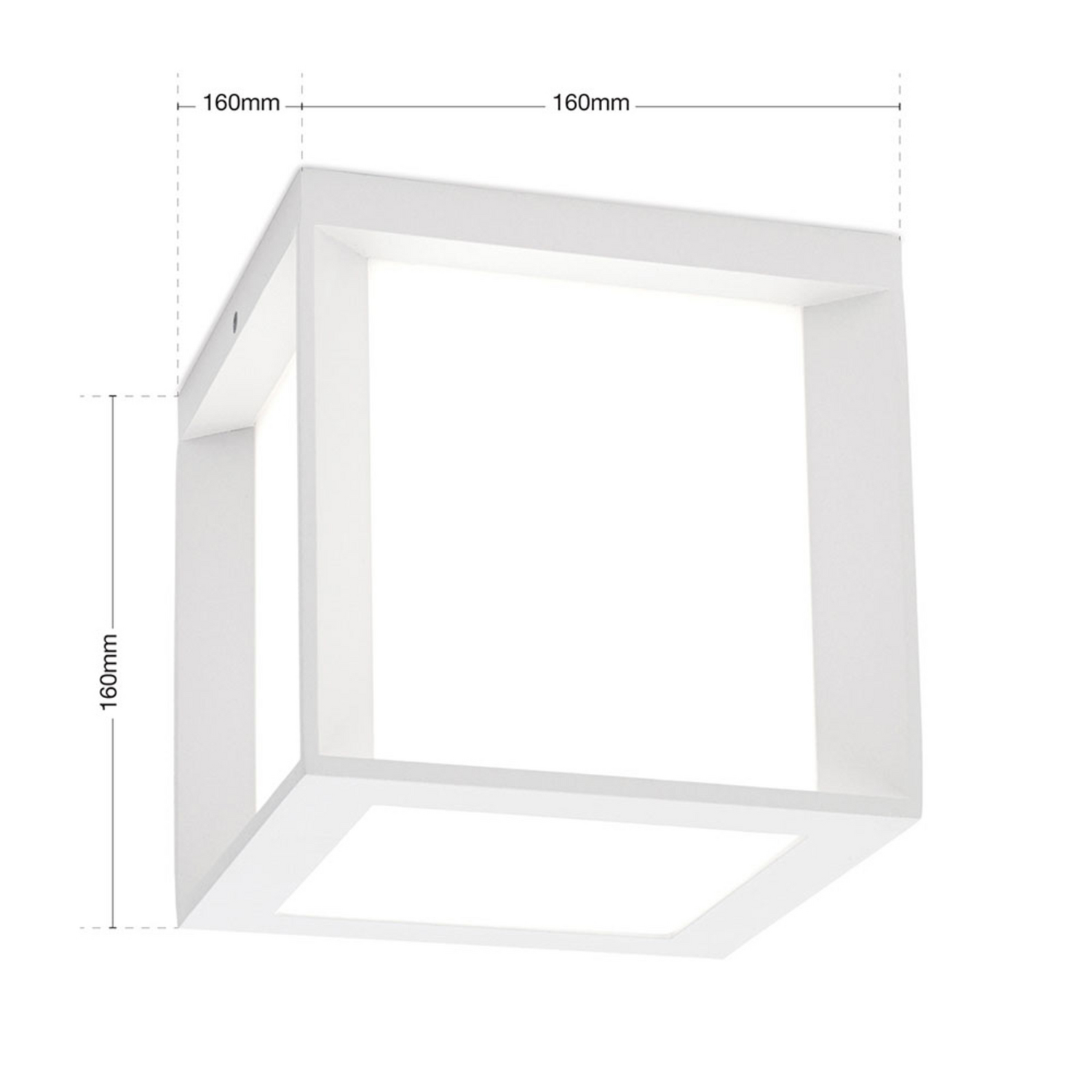 Orion Außenwandleuchte Wandlampe Außenbeleuchtung Henry 16x16x16cm Weiß B-Ware - 9003090270132