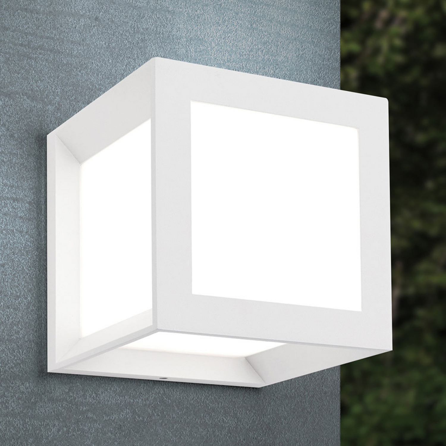 Orion Außenwandleuchte Wandlampe Außenbeleuchtung Henry 16x16x16cm Weiß B-Ware - 9003090270132