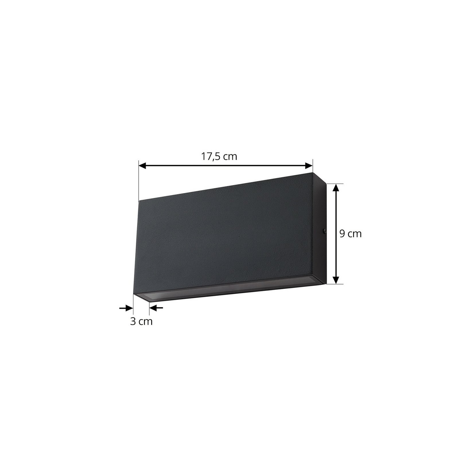 B-Ware Lindby Led Außenwandlampe Leuchte Jarte Schwarz Metall Ip54 17cm - 4251911799149