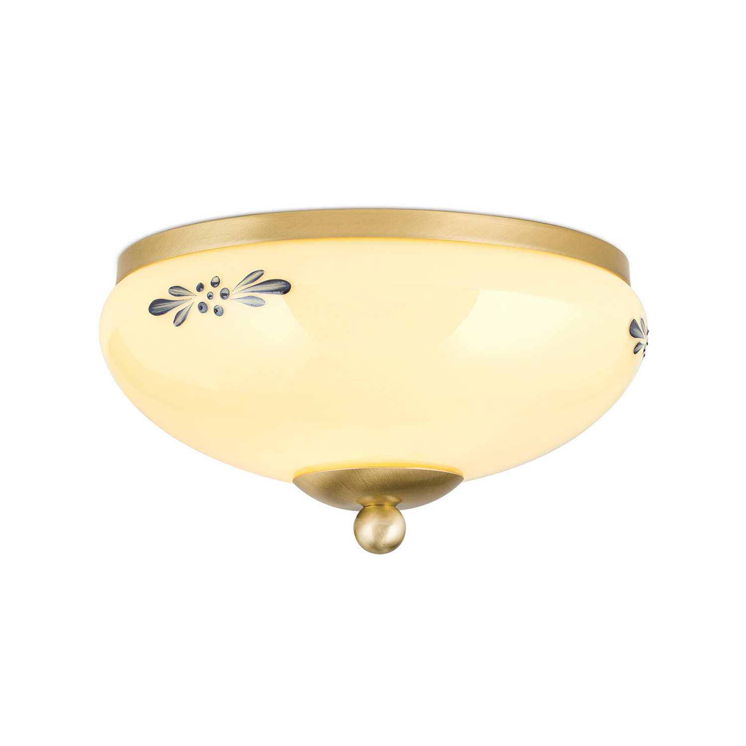 Orion Deckenlampe Hängeleuchte Landhaus Deckenlicht Messing Creme Blau ø 21cm B-Ware - 9003090269105