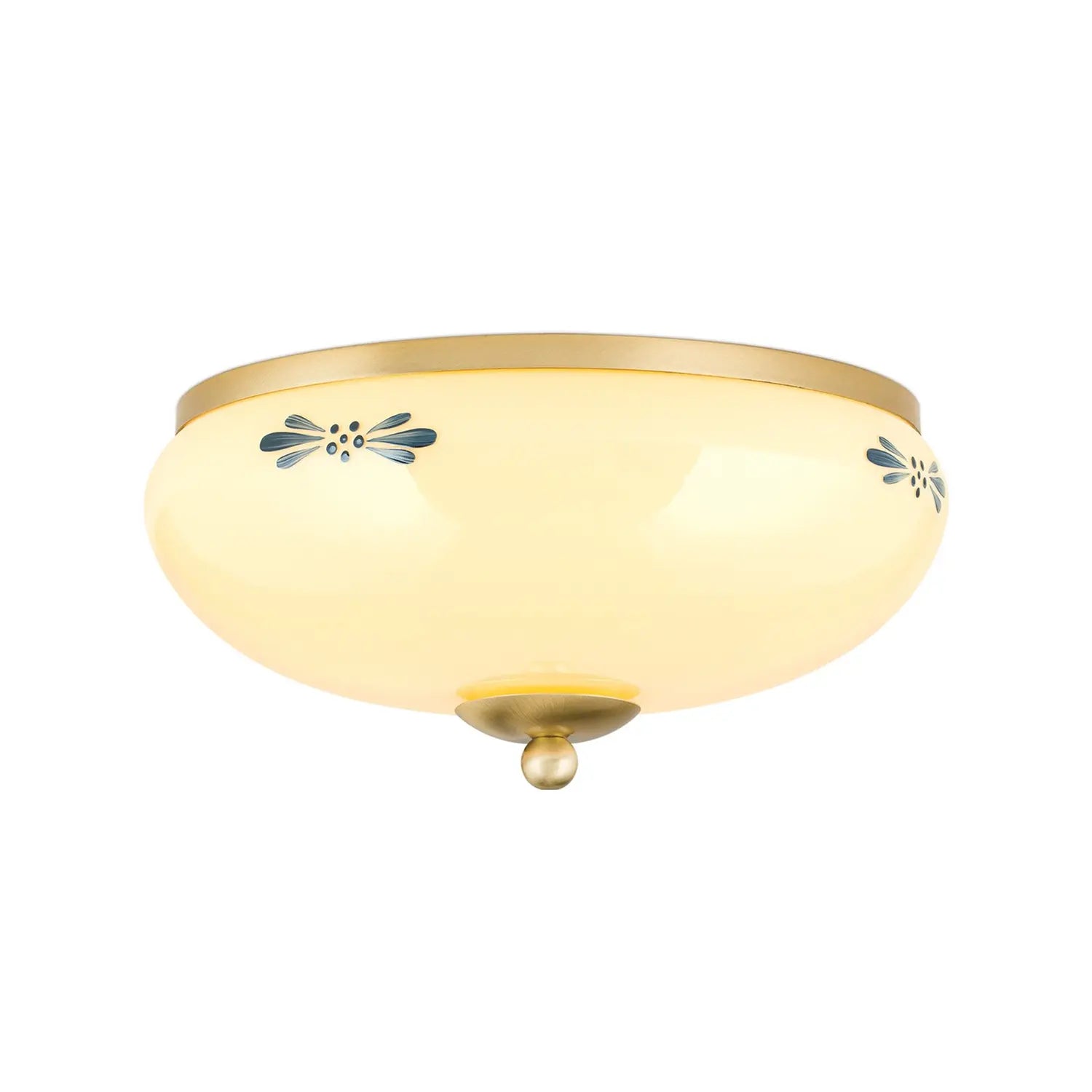 B-Ware Orion Deckenlampe Landhaus Messing Creme Blau ø 28cm - 9003090269181