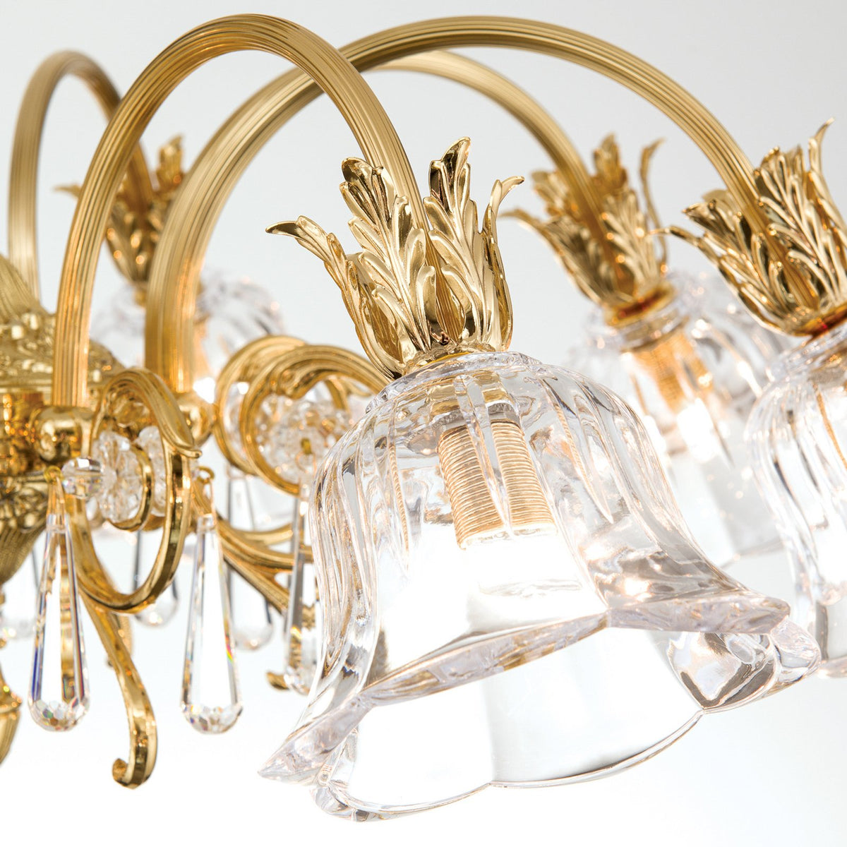 ORION Deckenleuchte Leuchte Kaisa 24 Karat vergoldet 8-flammig Gold Deckenlampe - 9003090214778