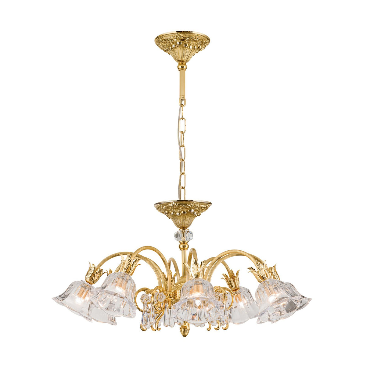 ORION Deckenleuchte Leuchte Kaisa 24 Karat vergoldet 8-flammig Gold Deckenlampe - 9003090214778