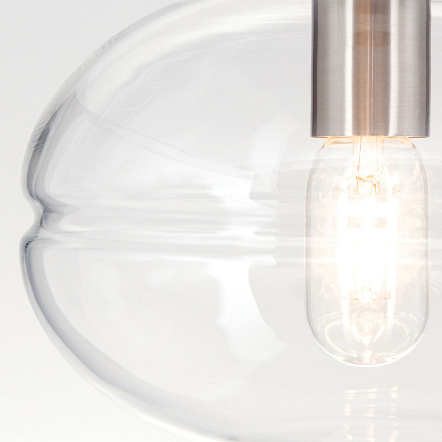 B-Ware Orion Hängeleuchte Pendelleuchte Richard Deckenleuchte Metall Nickel Glas Klar - 9003090271467