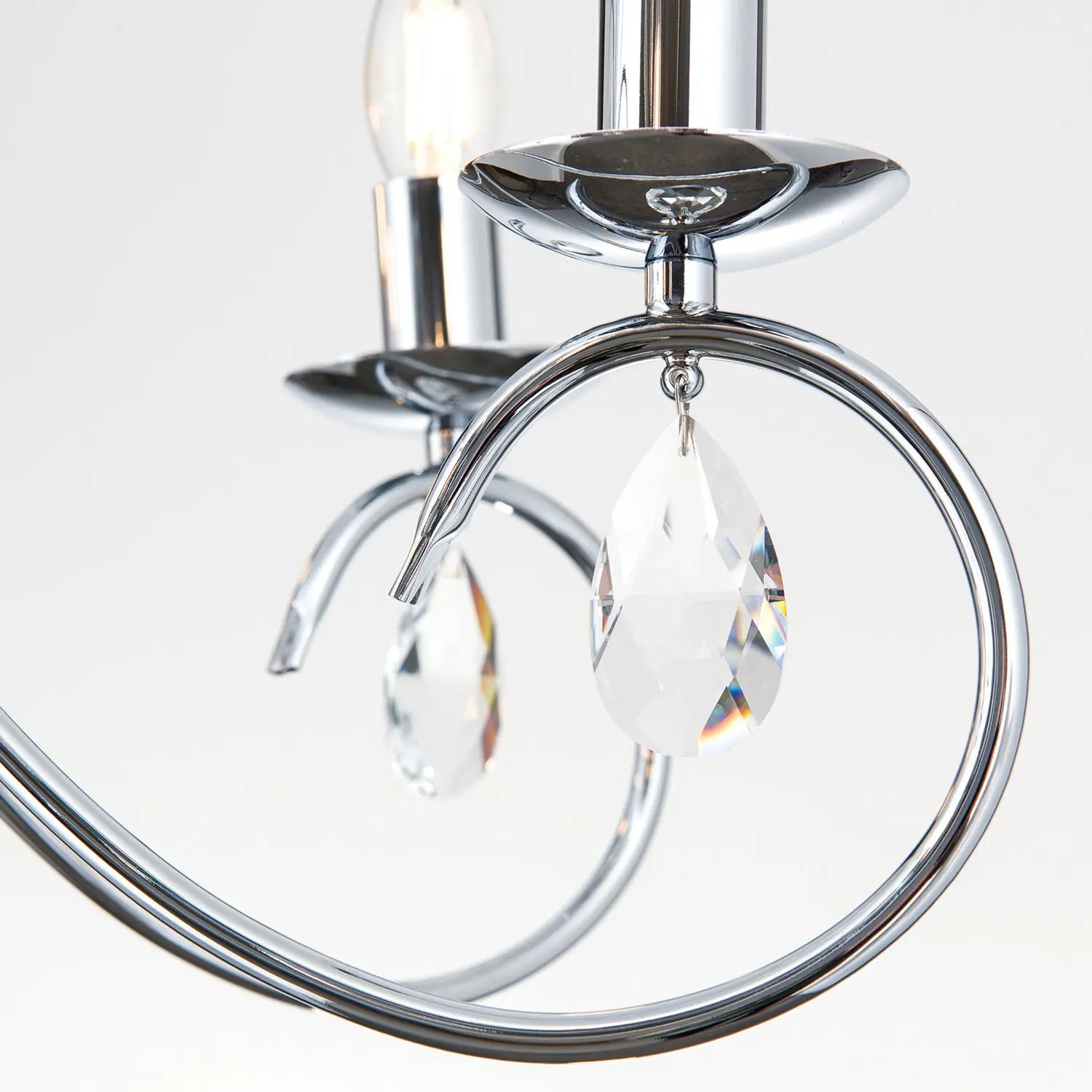 B-Ware Orion Kronleuchter Deckenlampe Alessia Kristallglas Chrom 5 Flammig - 9003090194612