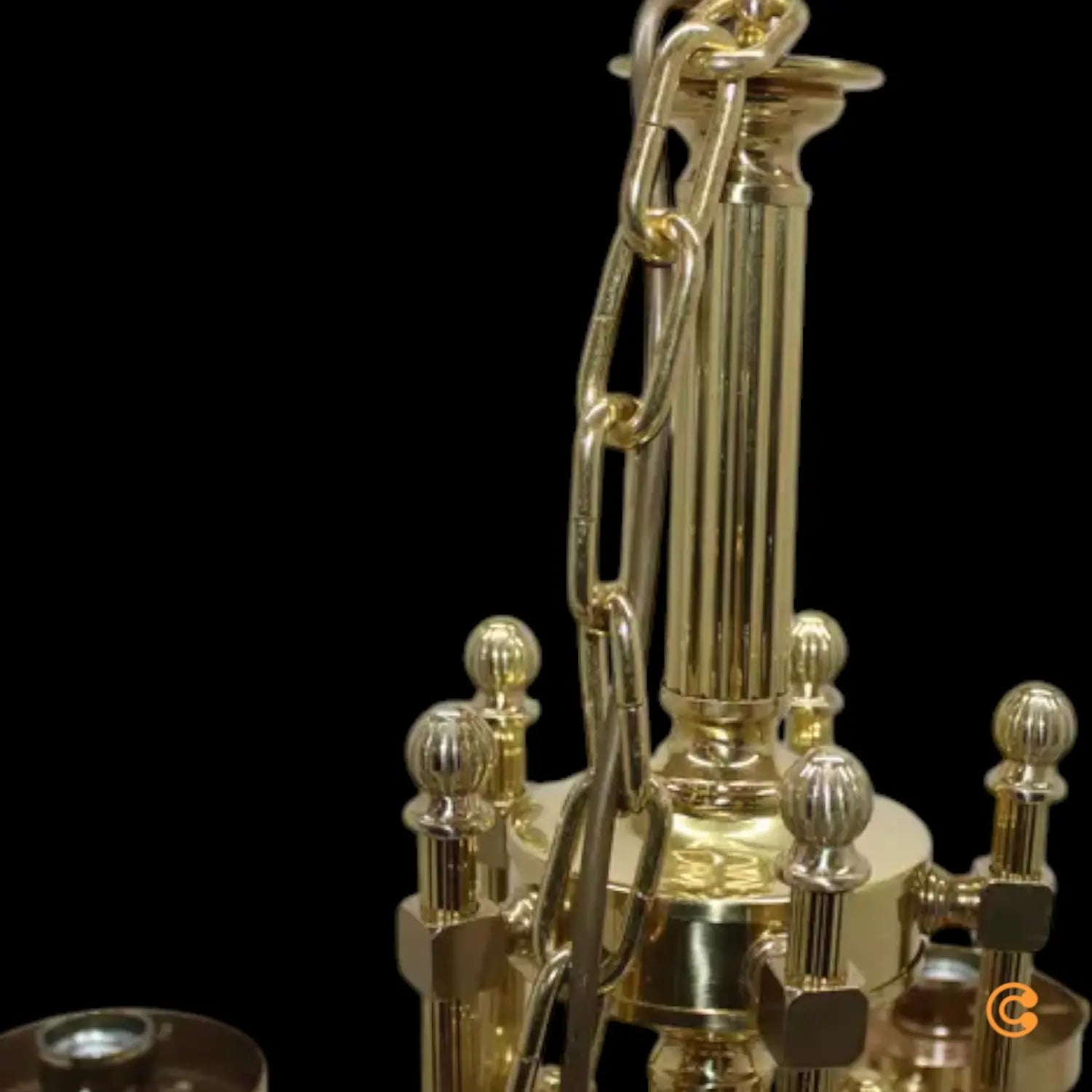 B-Ware Orion Kronleuchter Leuchte Lampe Messing Glas 16 Flammig ø 100 Siehe Text/Fotos - 9003090204809