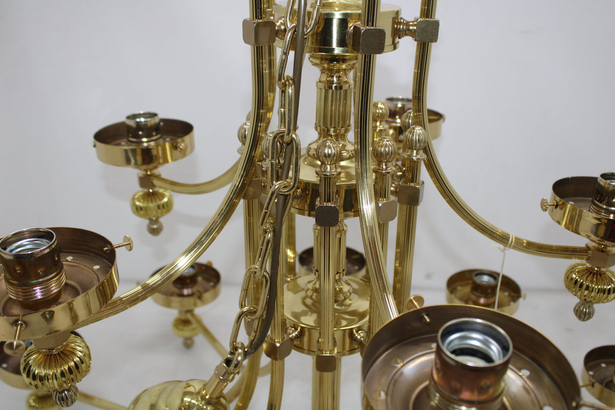 ORION Kronleuchter Leuchte Lampe messing Glas 16-flammig Ø 100 SIEHE TEXT/FOTOS - 9003090204809