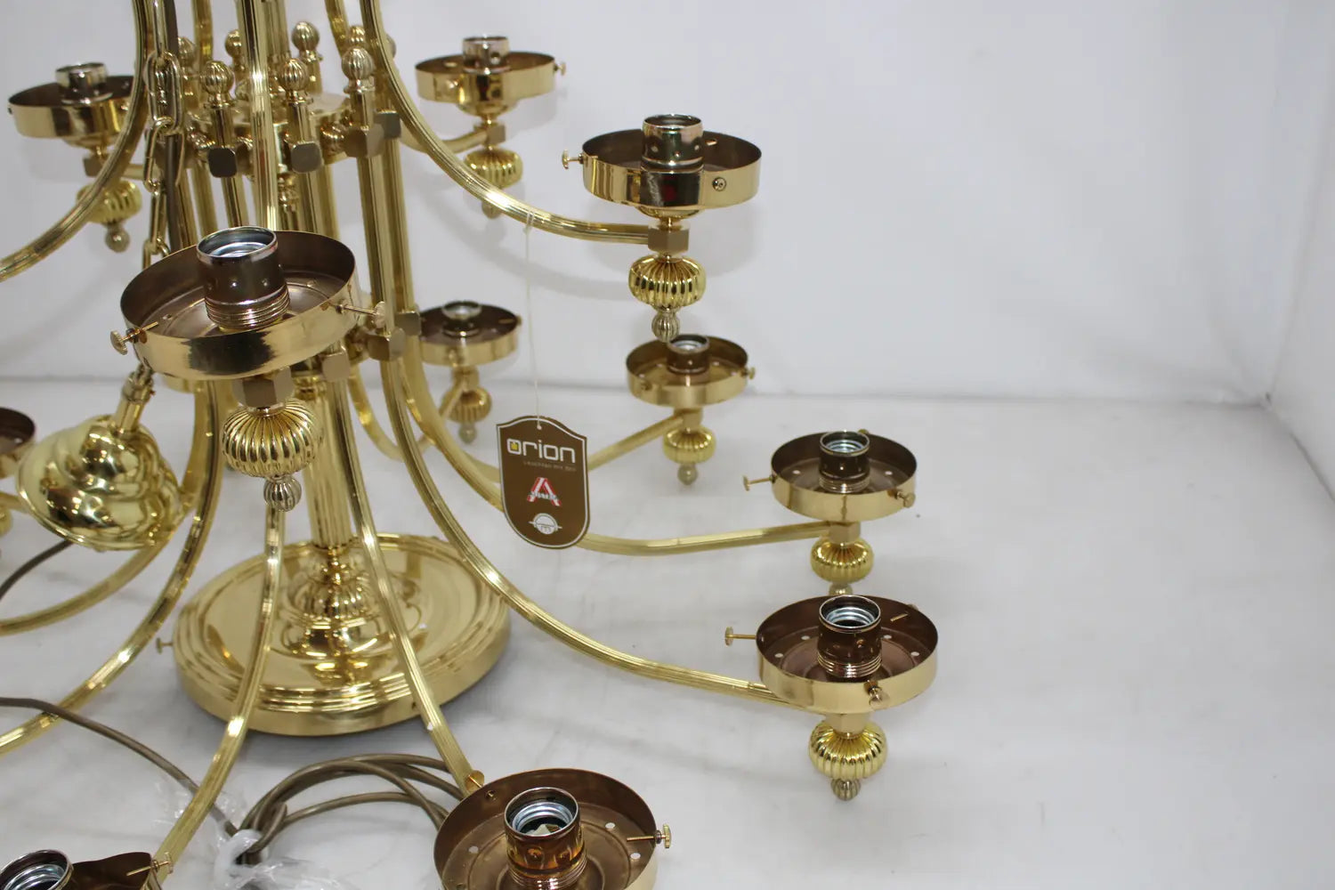 B-Ware Orion Kronleuchter Leuchte Lampe Messing Glas 16 Flammig ø 100 Siehe Text/Fotos - 9003090204809