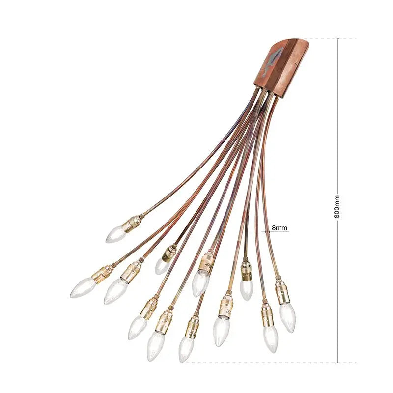 B-Ware Orion Deckenleuchte Pendelleuchte Brazona Kupfer Messing Zwölfarm Leuchte - 9003090226467