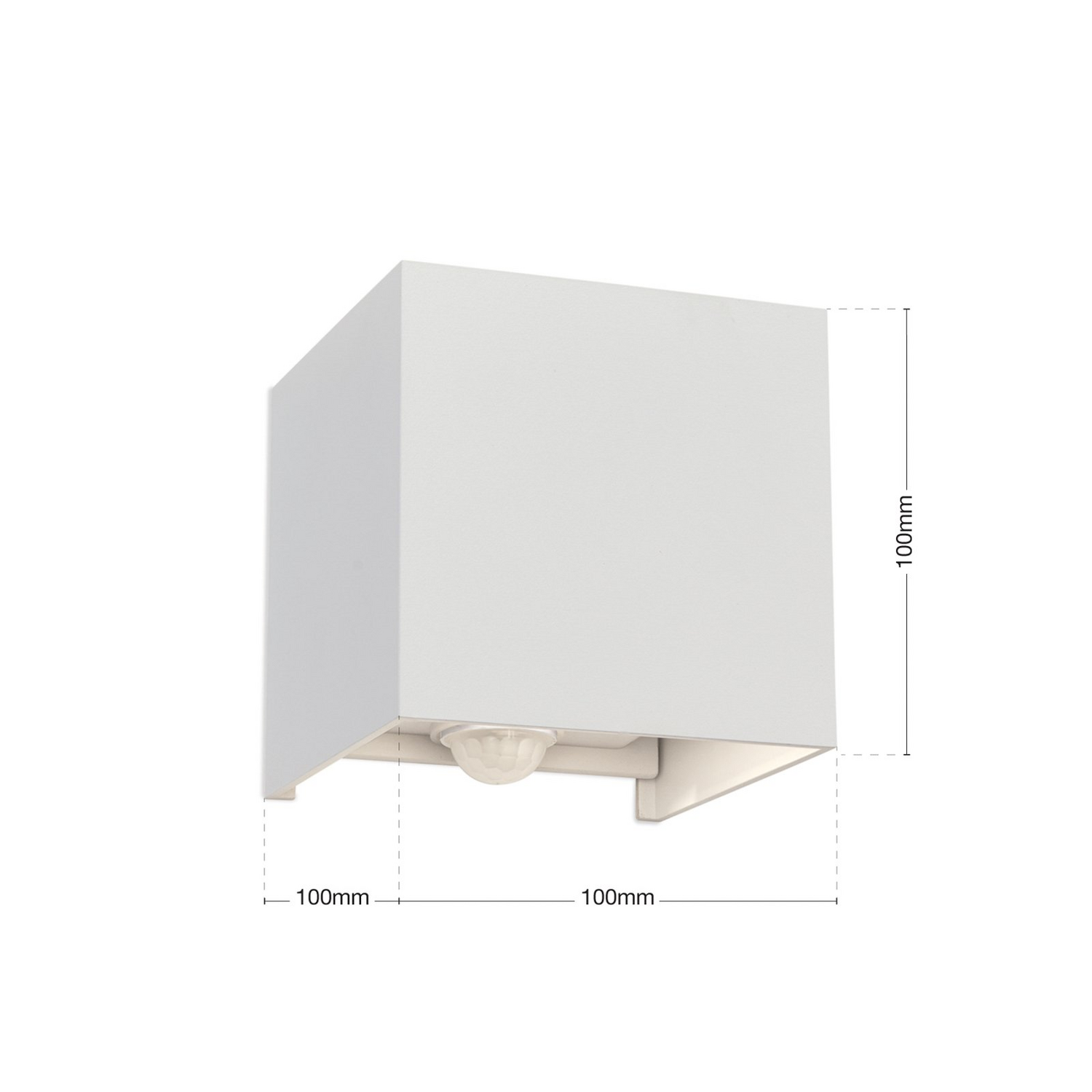 B-Ware Orion Wandleuchte Außenlampe Led Bewegungsmelder Aluminium Weiß Cube S - 9003090277179