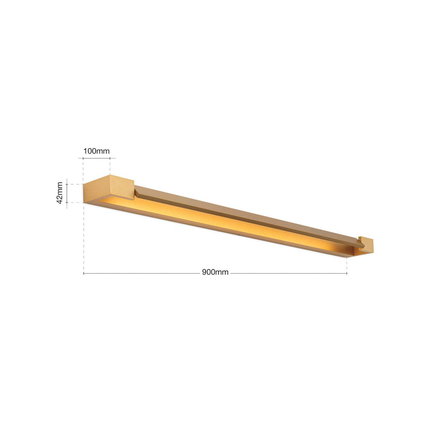 B-Ware Orion Led Bad Wandlampe Leuchte Marylin Lampe 90 Cm Gold Aluminium Spot Licht