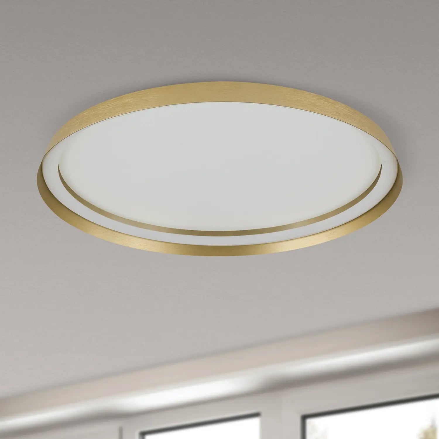 B-Ware Orion Led Deckenlampe Pendelleuchte Manta Goldfarben ø 60 Cm Alu Up Down