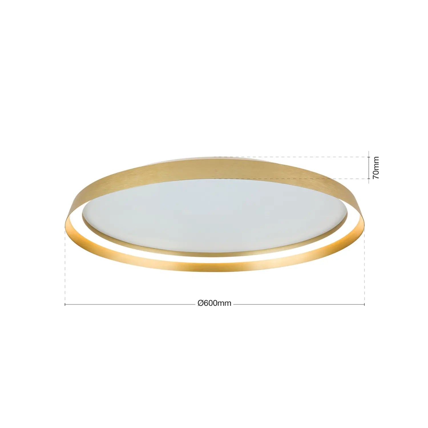 B-Ware Orion Led Deckenlampe Pendelleuchte Manta Goldfarben ø 60 Cm Alu Up Down