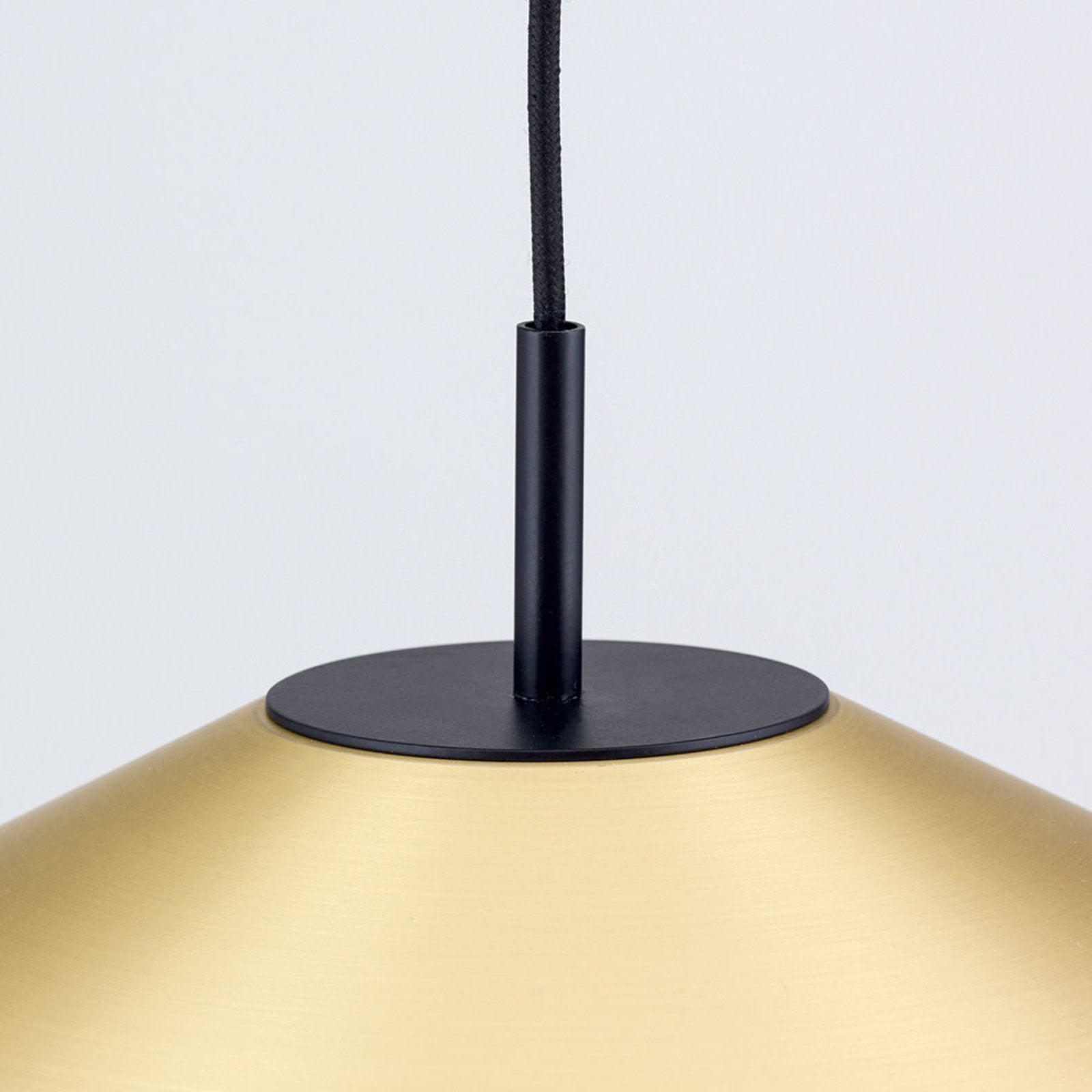 ORION Pendelleuchte Hängelampe LED Gourmet messing matt Schirm schwarz Stahl Tex - 9003090266753