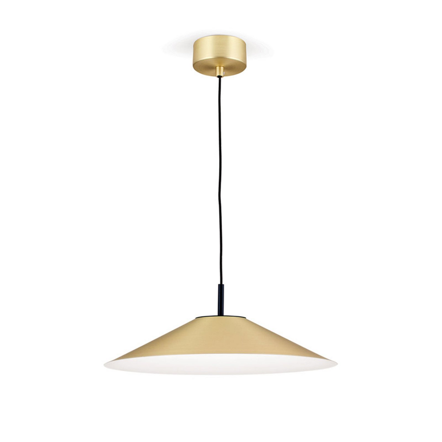 Orion Led Pendelleuchte Gourmet Schirm Messing Matt Lampe Leuchte Spot Licht B-Ware - 9003090266753