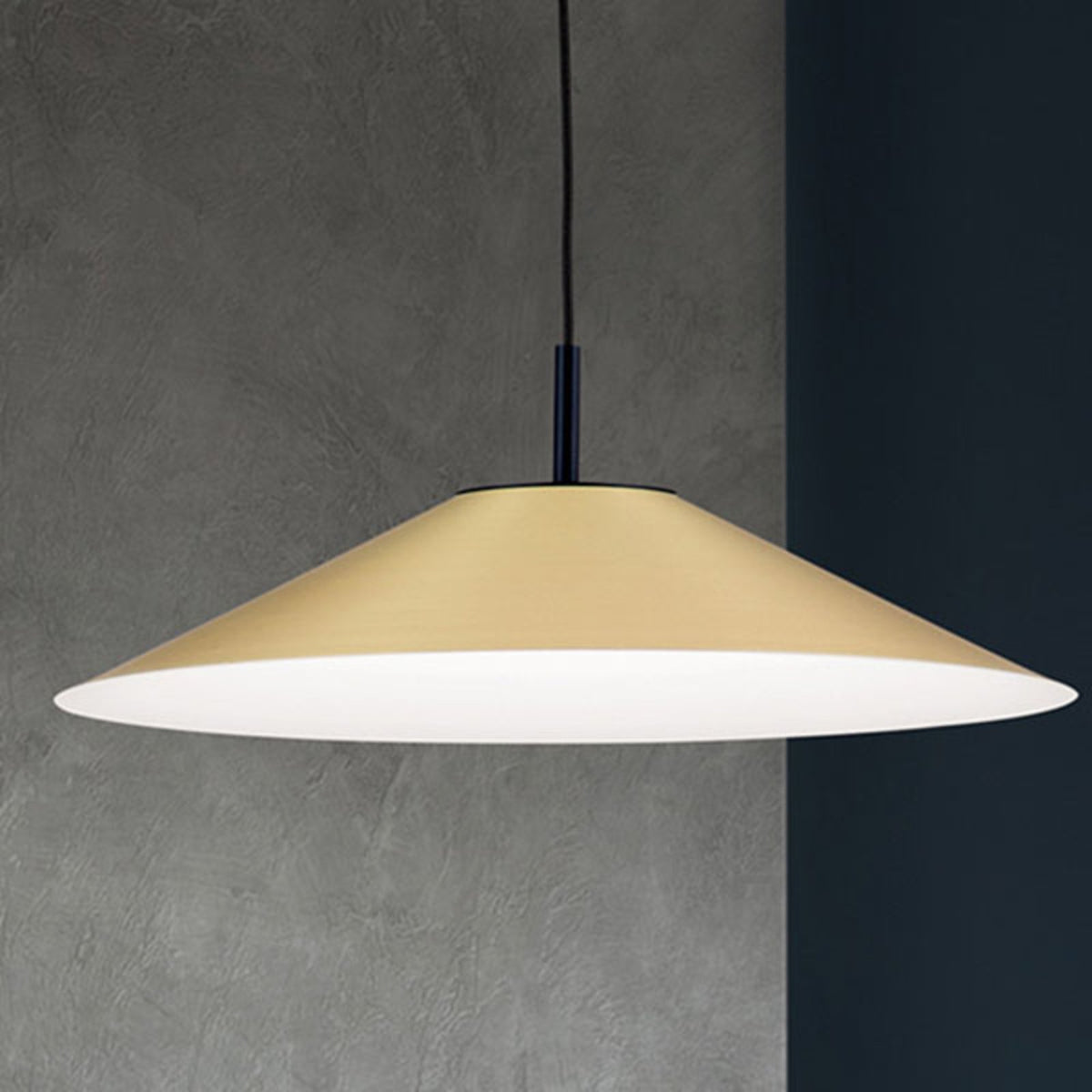 ORION Pendelleuchte Hängelampe LED Gourmet messing matt Schirm schwarz Stahl Tex - 9003090266753
