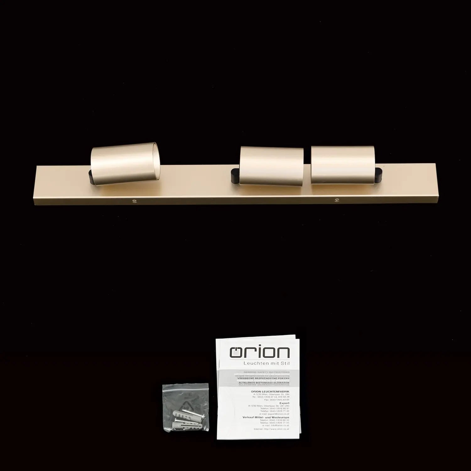 B-Ware Orion Strahler Sean Deckenleuchte Lampe 3 Flg Goldfarben Metall Schwenkbar - 9003090277711