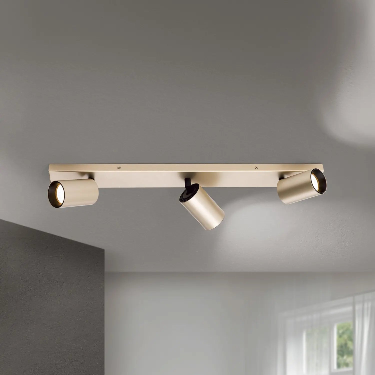 B-Ware Orion Strahler Sean Deckenleuchte Lampe 3 Flg Goldfarben Metall Schwenkbar - 9003090277711