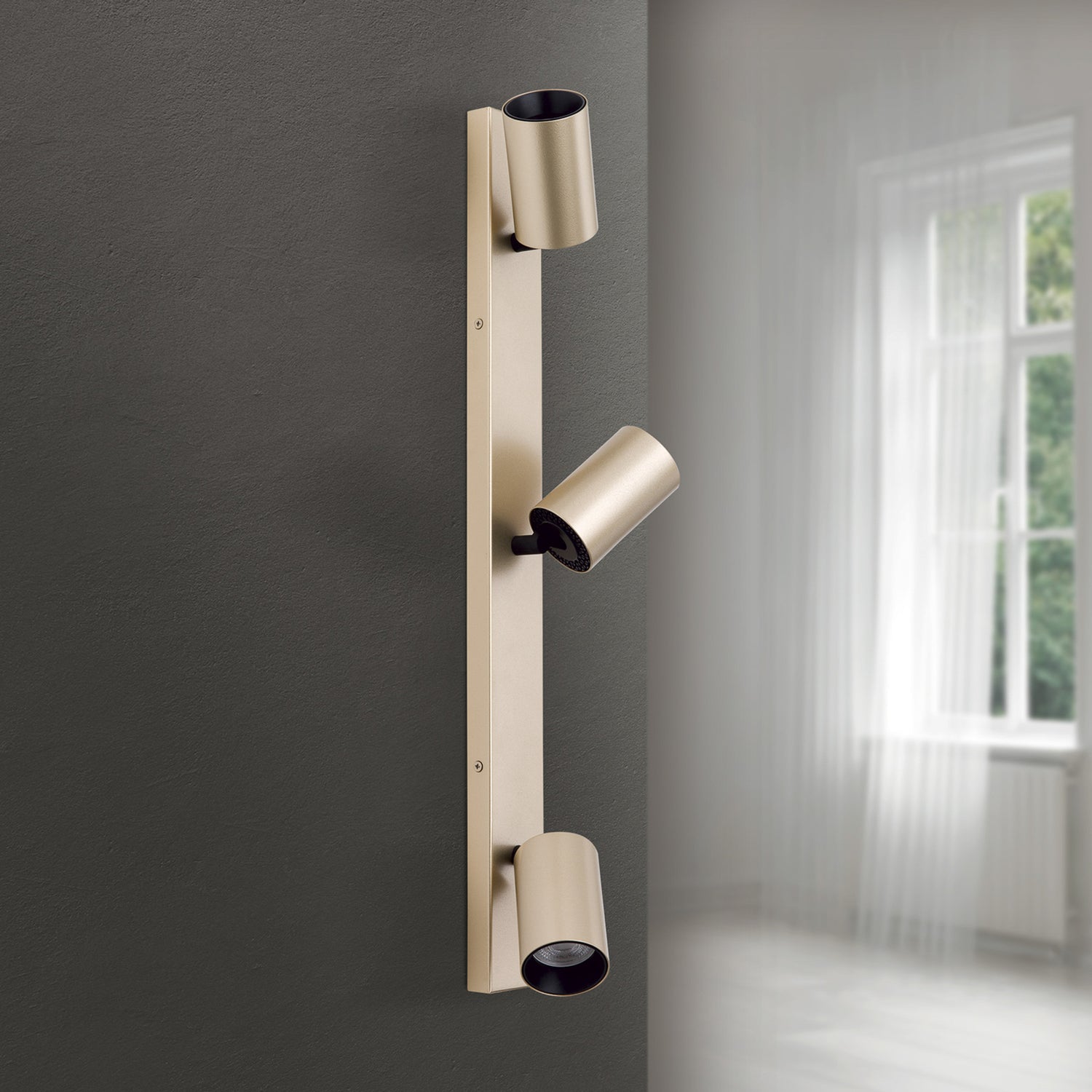 B-Ware Orion Strahler Sean Deckenleuchte Lampe 3 Flg Goldfarben Metall Schwenkbar - 9003090277711