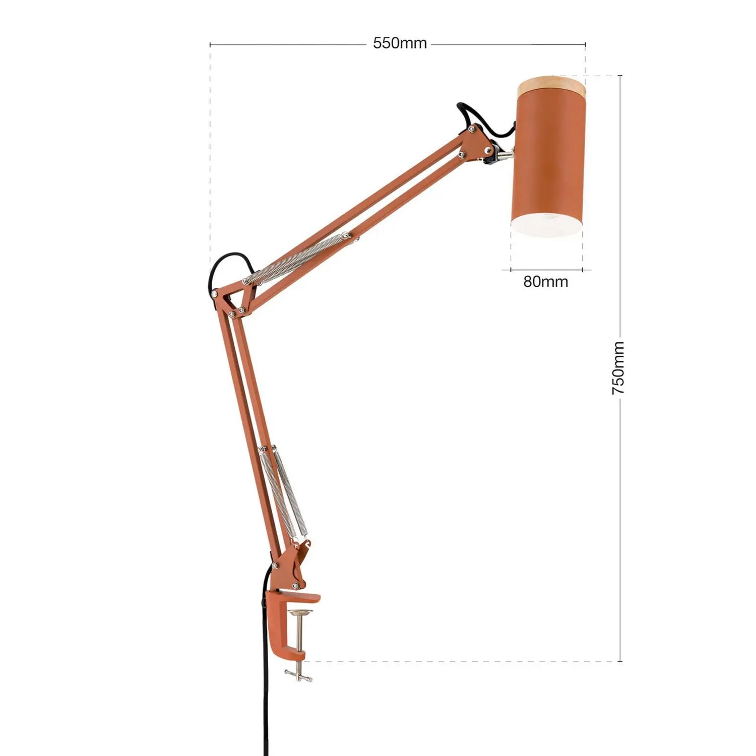 B-Ware Orion Tischleuchte Schreibtischlampe Gili Klemme Stahl Höhenverstellbar Schalter - 9003090281985