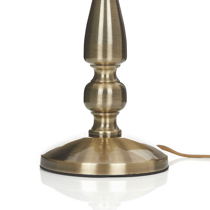 Orion Rosella Tischleuchte Lampe Leuchte E27 Gold Patiniert Creme 50 Cm Hoch B-Ware - 9003090212576