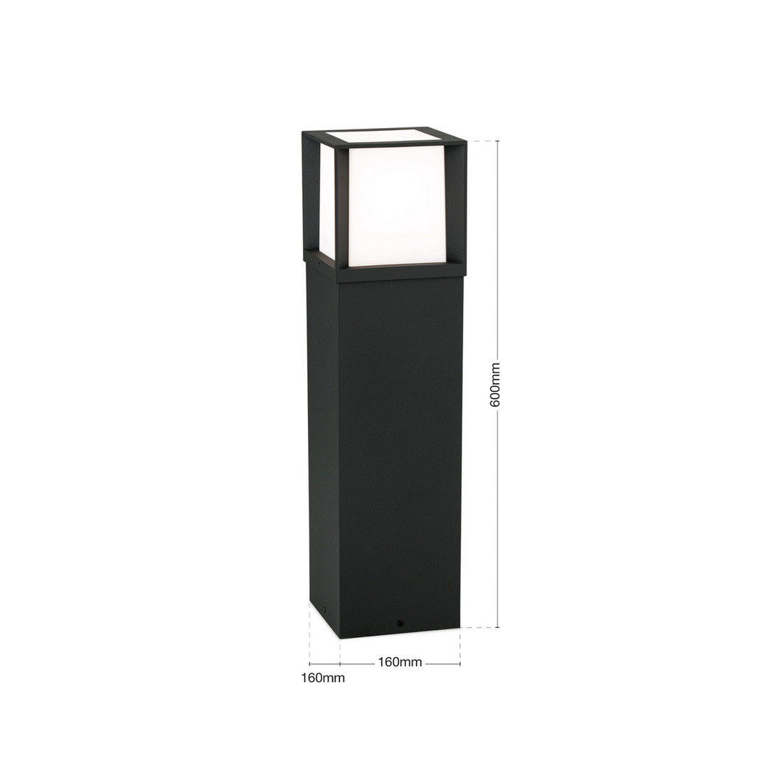Orion Wegelampe Außenleuchte Henry Schwarz Led E27 Alu Edelstahl 60 Cm     B-Ware - 9003090278350