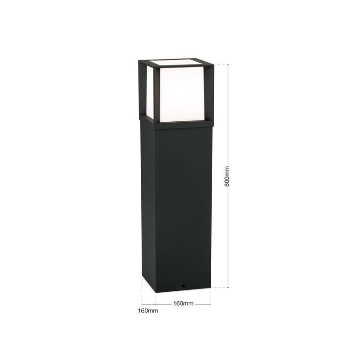 Orion Wegelampe Außenleuchte Henry Schwarz Led E27 Alu Edelstahl 60 Cm     B-Ware - 9003090278350