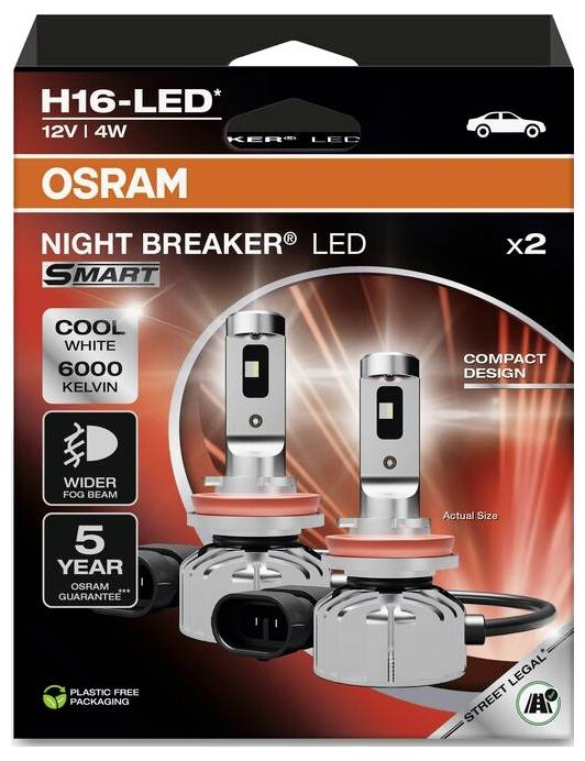 Osram 64219 Dwnbsm 2 Hb Night Breaker Smart H16 12 V Led Leuchtmittel B-Ware - 4062172410274