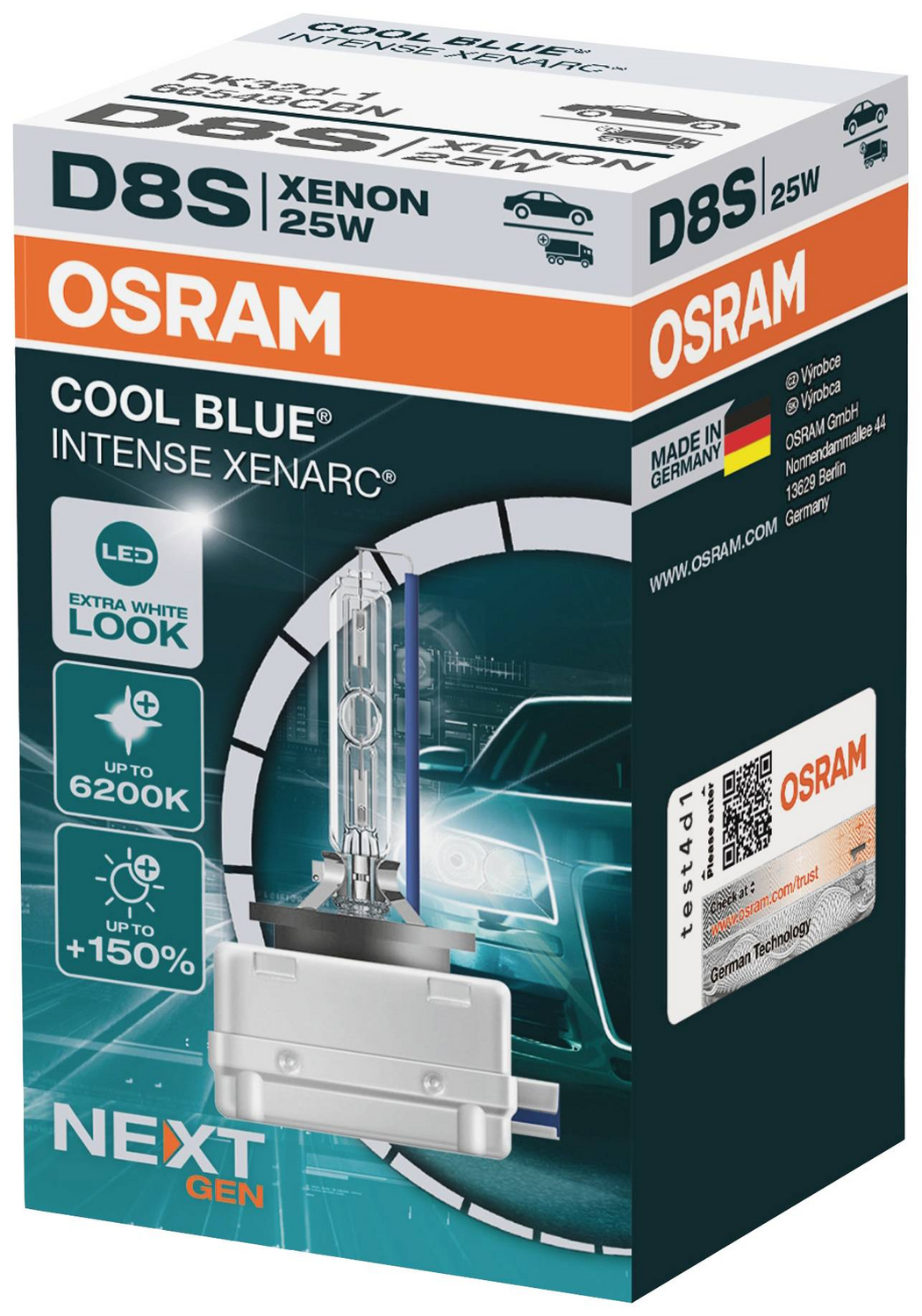 Osram 66548 Cbn Xenon Leuchtmittel Xenarc Cool Blue D8 S 35 W 42 V B-Ware - 4062172148412