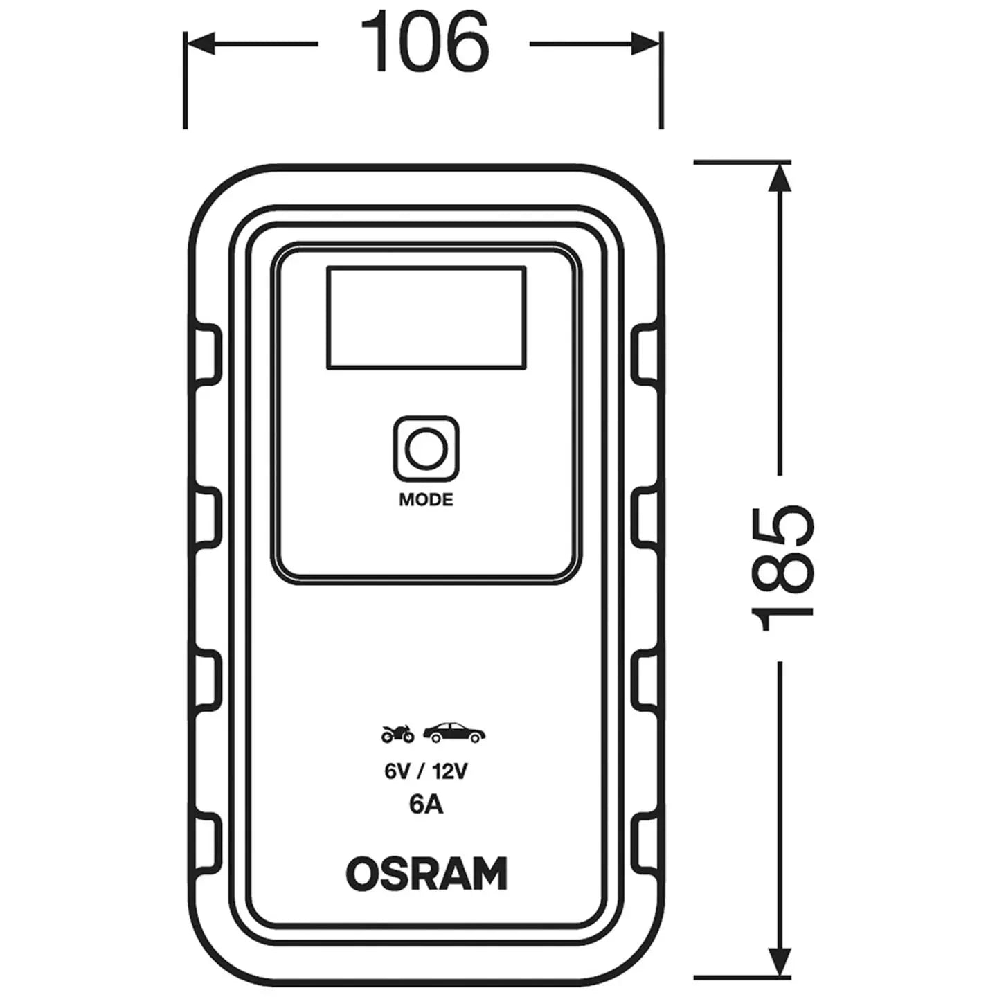 B-Ware Osram Automatikladegerät Batterieladegerät Autobatterie Ladegerät Wartungsge198 - 4052899620537