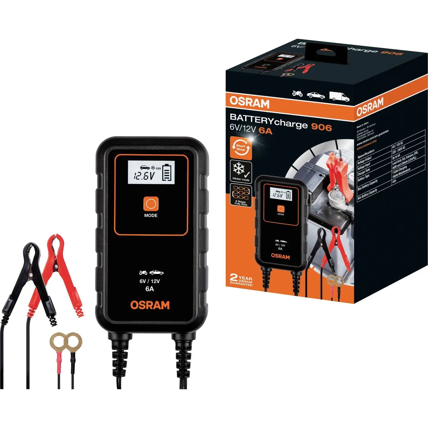 B-Ware Osram Automatikladegerät Batterieladegerät Autobatterie Ladegerät Wartungsge198 - 4052899620537