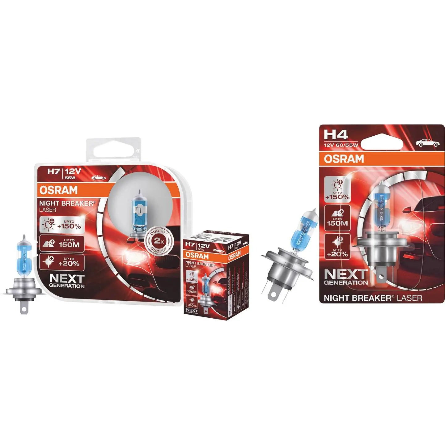 B-Ware Osram Halogen Leuchtmittel Night Breaker Laser Next Gen H11 12 V 55 W 2 Stück - 4062172395243