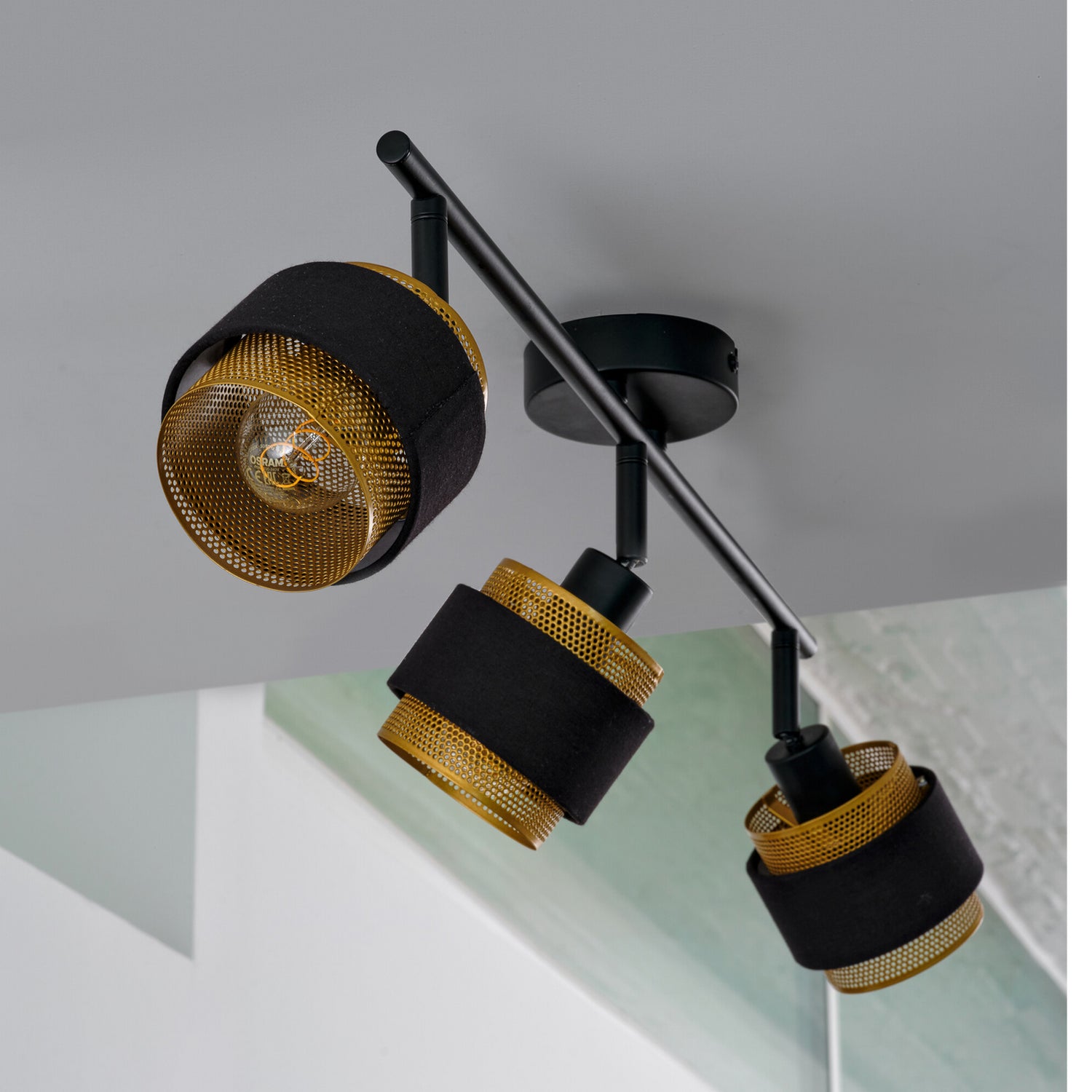 B-Ware Osram Deckenleuchte Deckenlampe Decor Spot Hornet Schwarz Gold Led Leuchte - 4058075847781