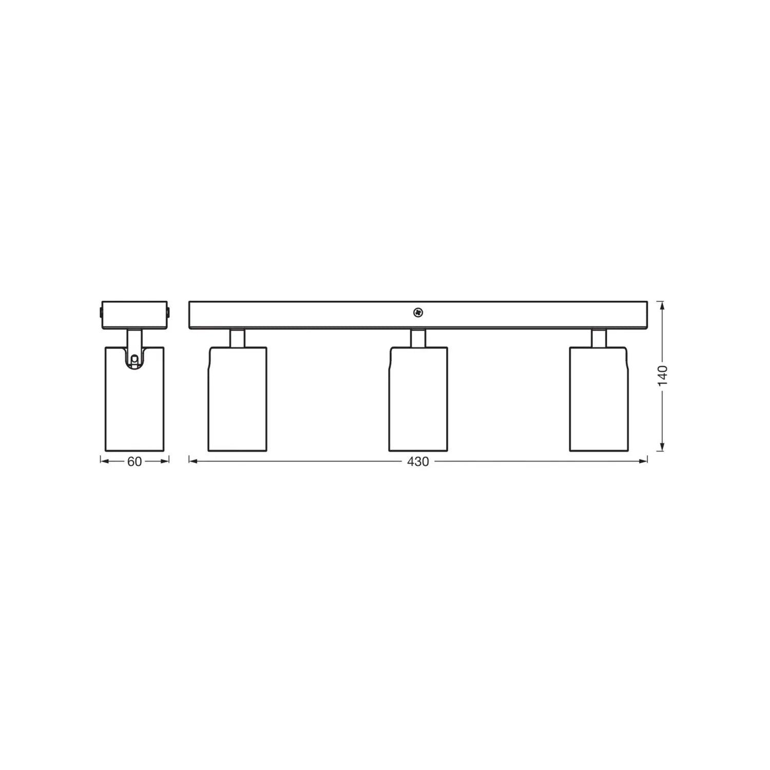 B-Ware Osram Deckenstrahler Deckenleuchte Octagon Schwarz Led Leuchte Gu10 Dimmbar - 4099854474040