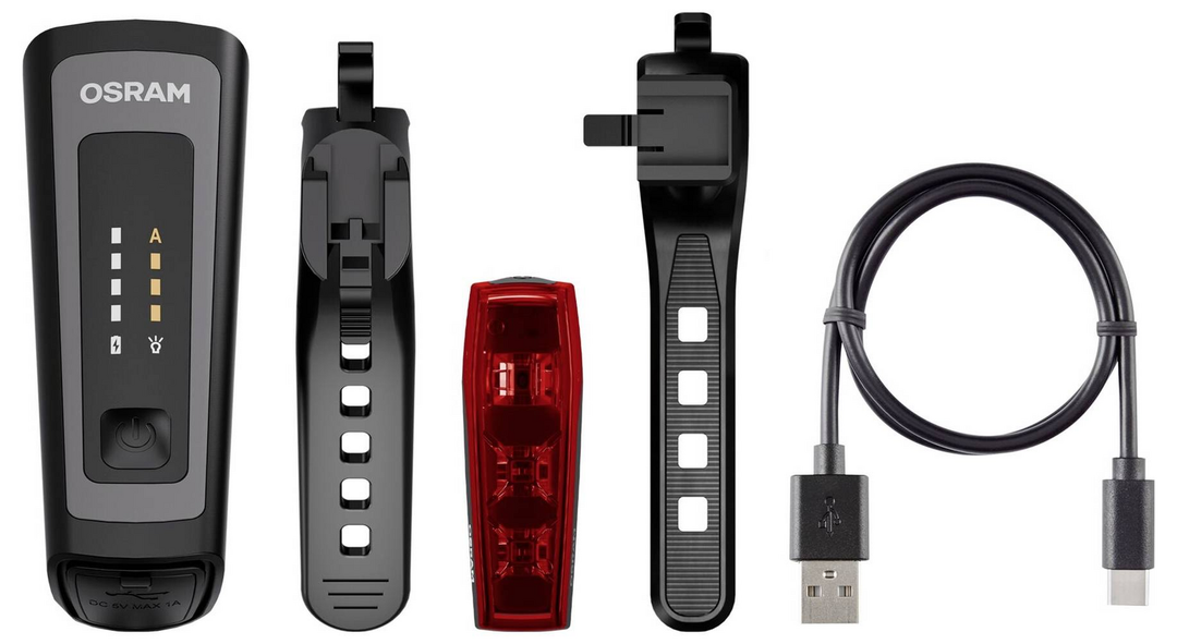 Osram Fahrradbeleuchtung Set Race 100 Set Led Akkubetrieben Schwarz Beleuchtung  B-Ware - 4062172403870
