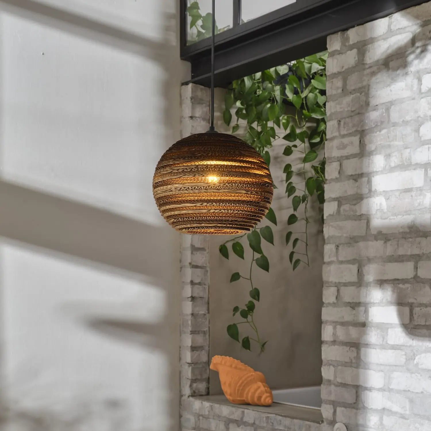B-Ware Osram Pendelleuchte Hängeleuchte Ball Braun Pappe E27 Led ø 26 Cm Lampe Leuchte - 4099854458804