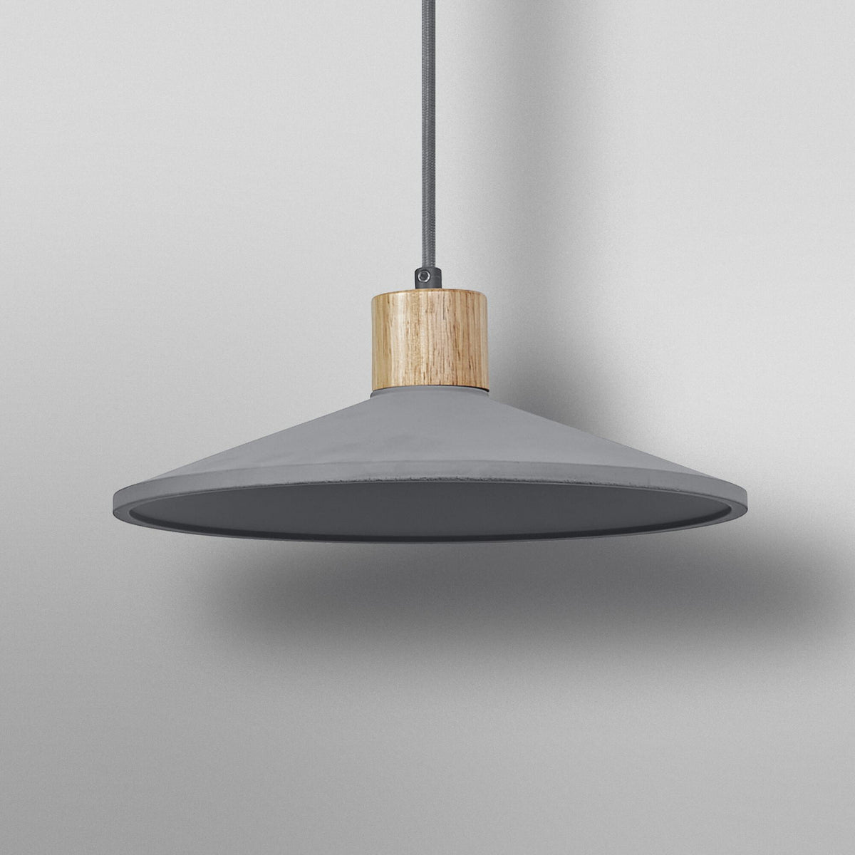 OSRAM Hängeleuchte Pendelleuchte CONCRETE WOOD Ø32cm grau holz Beton Lampe E27 - 4099854459269
