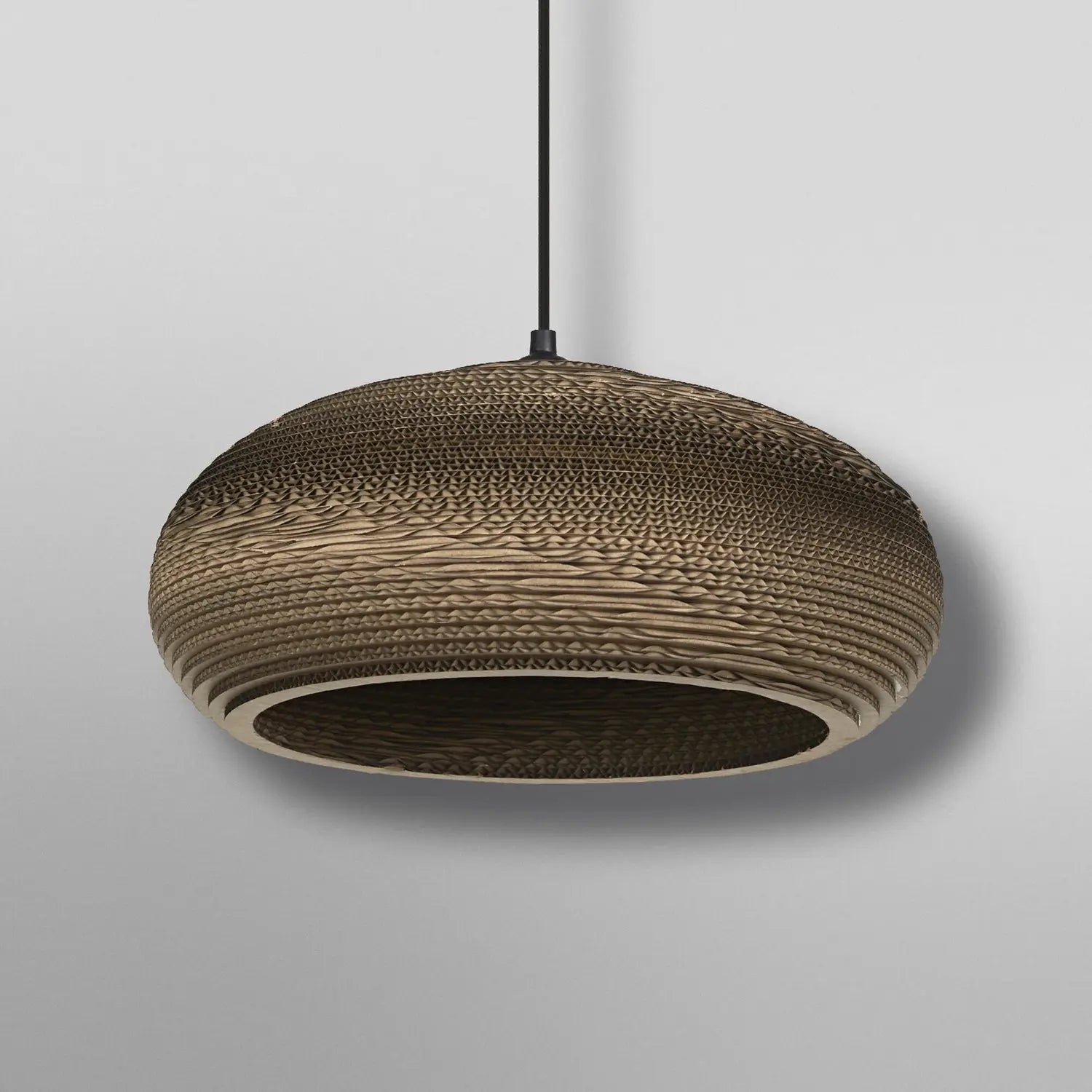 B-Ware Osram Hängeleuchte Pendelleuchte Drop Braun Pappe Stahl E27 Nachhaltige Lampe229