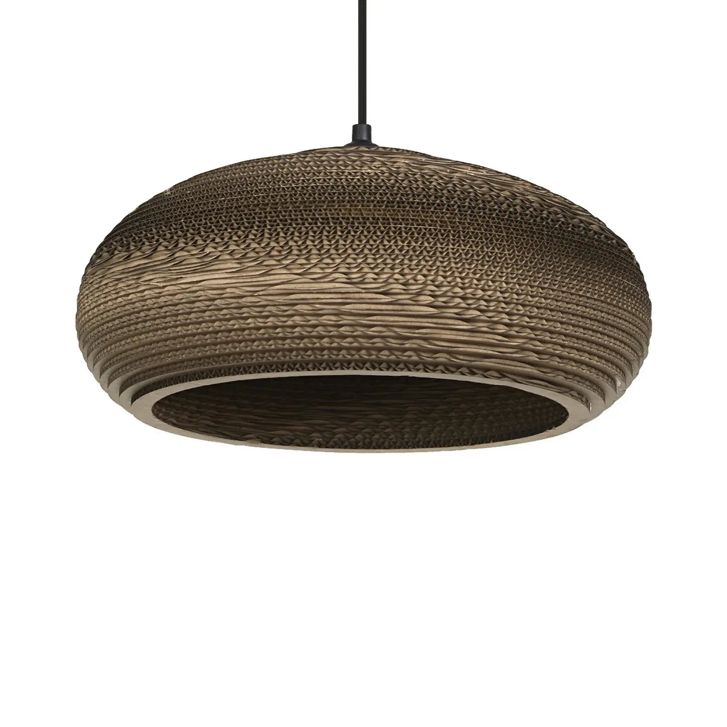 B-Ware Osram Hängeleuchte Pendelleuchte Drop Braun Pappe Stahl E27 Nachhaltige Lampe229