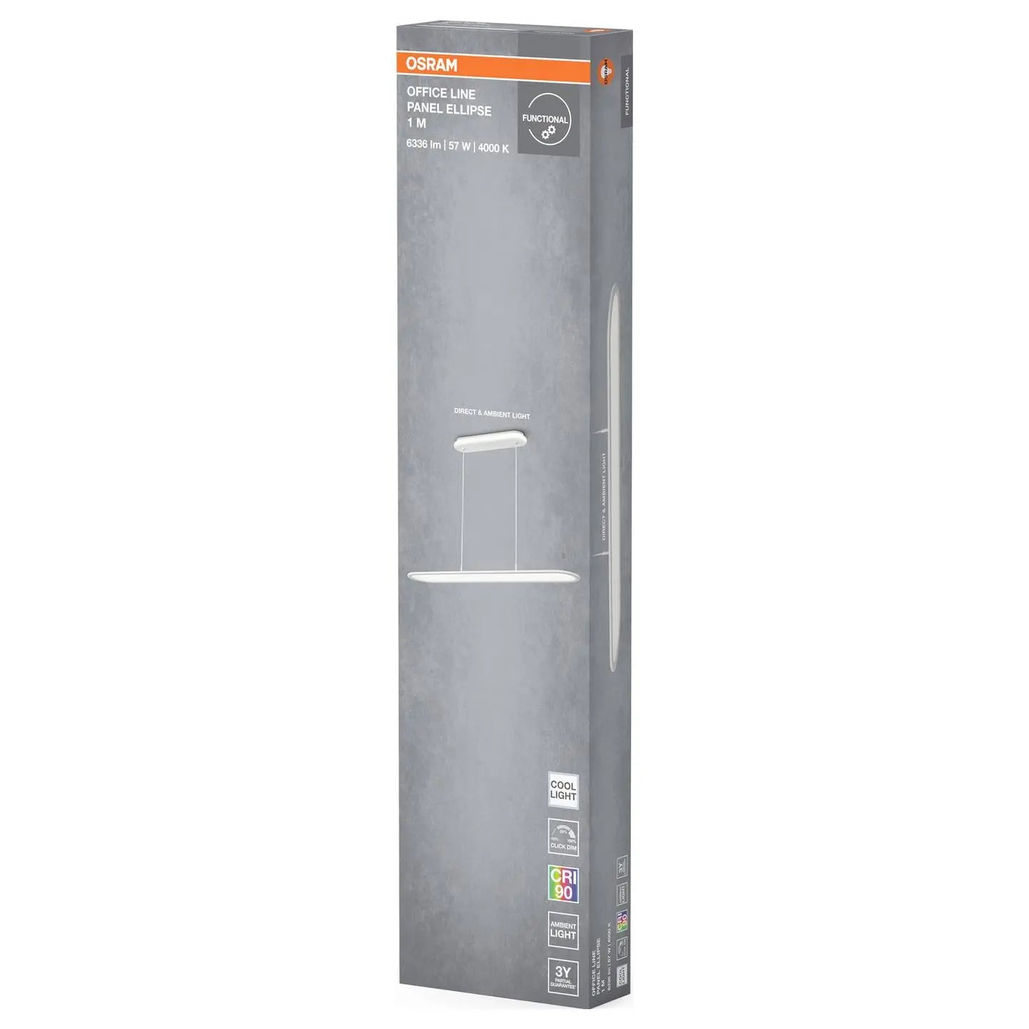 B-Ware Osram Homelighting 4099854464898 Office Line Panel Ellipse 57 W 940 White Deckenl - 4099854464898